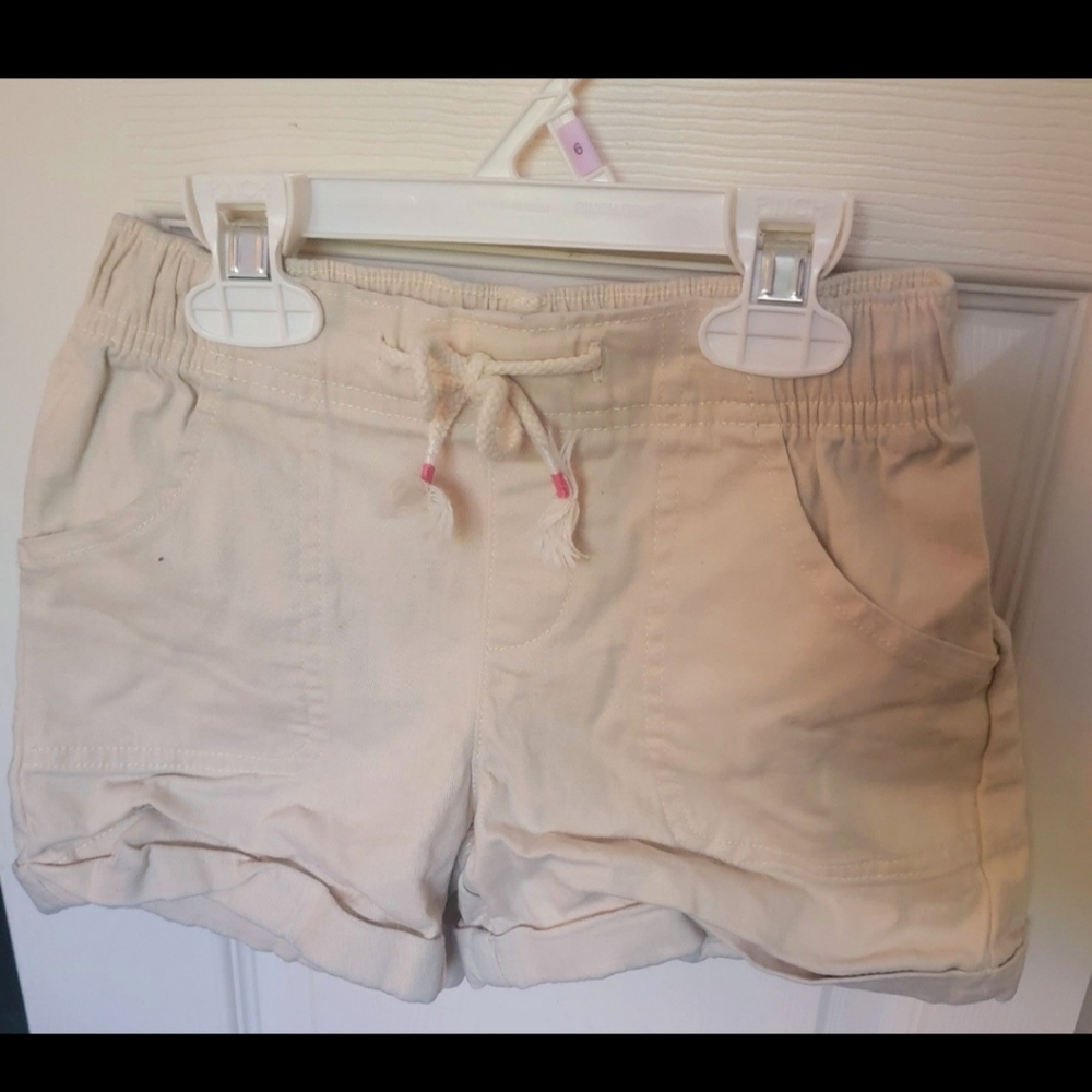 Girls khaki chino shorts